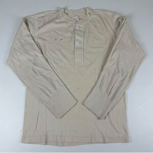 001 - VINTAGE 70s UNITED STATES MILITARY TYPE 1 THERMAL LONG SLEEVE UNDERSHIRT